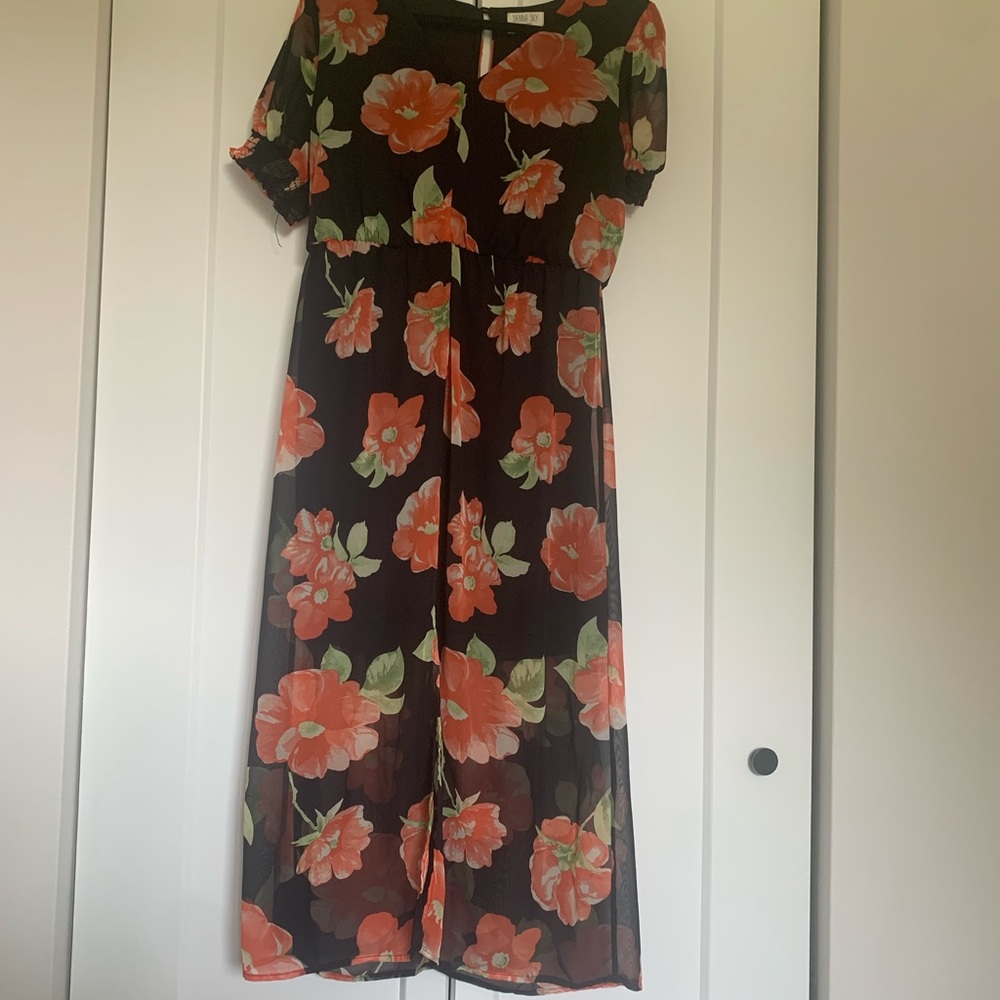 Mid-length floral dress